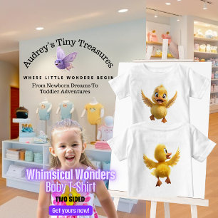 Gratis Fantasie Baby T-Shirt met Korte Mouwen Eend