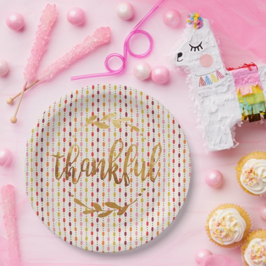 Gratis Faux Herfst met meerdere kleuren Papieren Bordje (Feest)