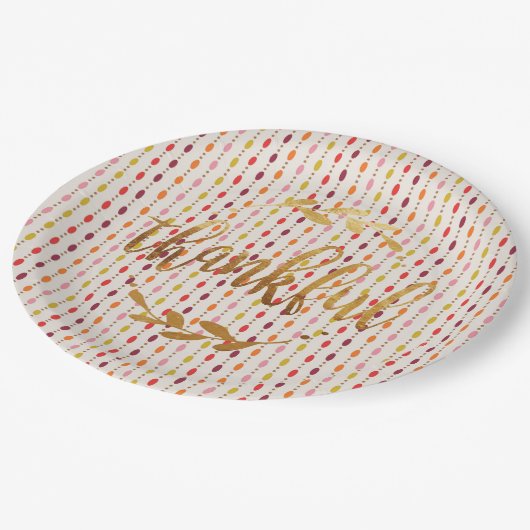 Gratis Faux Herfst met meerdere kleuren Papieren Bordje (Gekanteld)