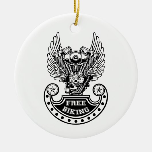 Gratis fietsen keramisch ornament (Voorkant)