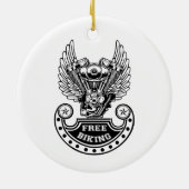 Gratis fietsen keramisch ornament (Achterkant)