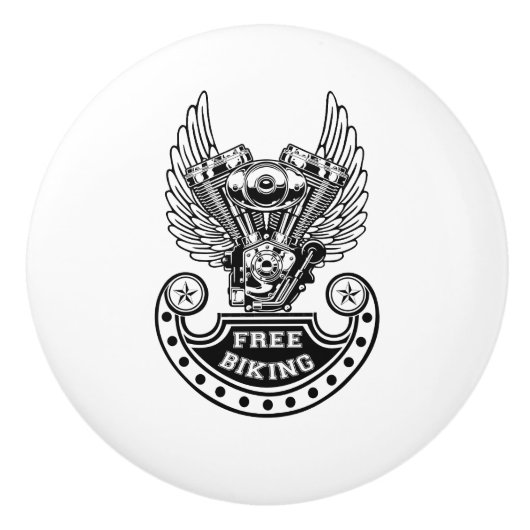 Gratis fietsen keramische knop (Voorkant)