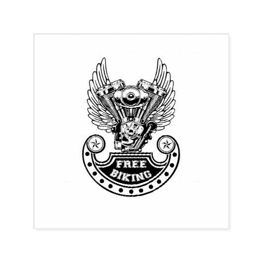 Gratis fietsen zelfinktende stempel (Design)