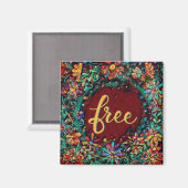 Gratis  Fun Floral Moderne Inspirivity Magneet (Voorkant / Achterkant)