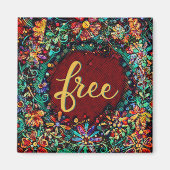 Gratis  Fun Floral Moderne Inspirivity Magneet (Voorkant)