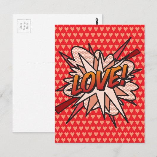 GRATIS Fun Retro Comic Book Pop Art Briefkaart (Voorkant / Achterkant)