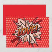 GRATIS Fun Retro Comic Book Pop Art Kaart (Voorkant / Achterkant)