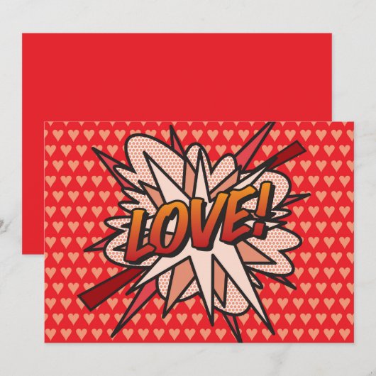 GRATIS Fun Retro Comic Book Pop Art Kaart (Voorkant / Achterkant)