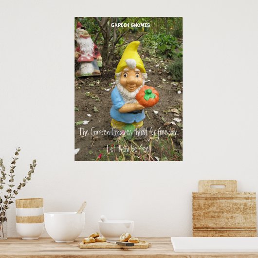 Gratis Garden gnomen Poster (Keuken)