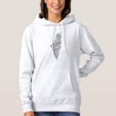 Gratis Gaza Gratis Palestina Kaart Wolk Word Hoodie (Voorkant)