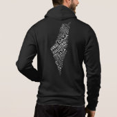 Gratis Gaza Gratis Palestina Kaart Wolk Word Hoodie (Achterkant)