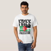 Gratis Gaza gratis Palestina T-shirt (Voorkant volledig)