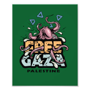Gratis Gaza Palestina - Octopus Illustratie Foto Afdruk