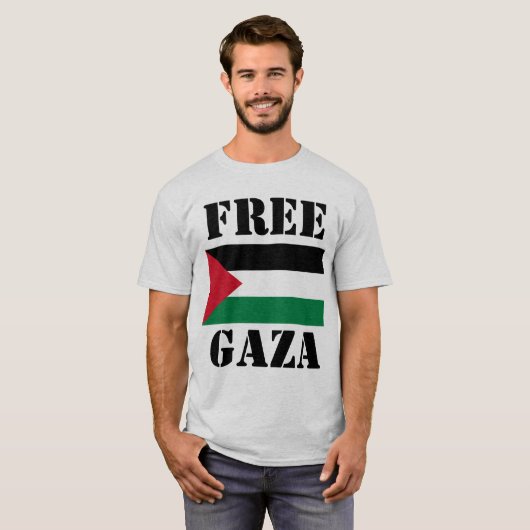 Gratis gaza t-shirt (Voorkant volledig)