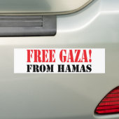 Gratis GAZA van HAMAS Bumpersticker (Op auto)