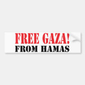 Gratis GAZA van HAMAS Bumpersticker (Voorkant)