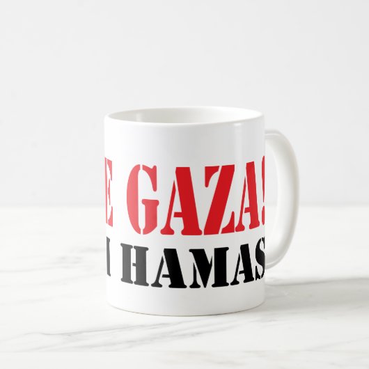Gratis GAZA van HAMAS Koffiemok (Voorkant rechts)