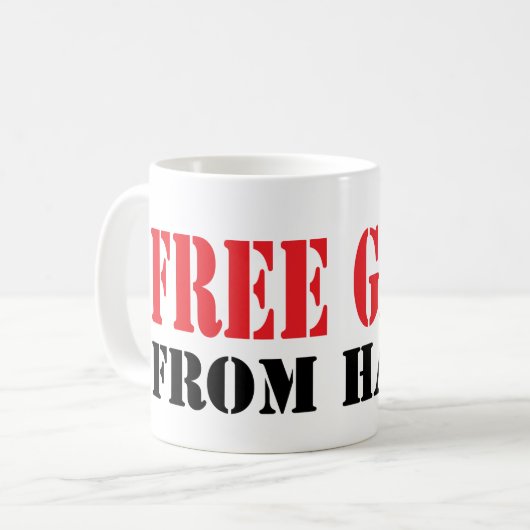 Gratis GAZA van HAMAS Koffiemok (Voorkant links)