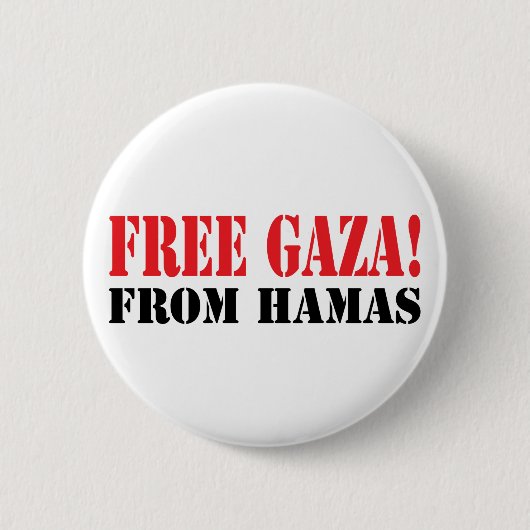 Gratis GAZA van HAMAS Ronde Button 5,7 Cm (Voorkant)