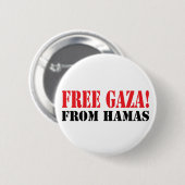 Gratis GAZA van HAMAS Ronde Button 5,7 Cm (Voorkant /achterkant)