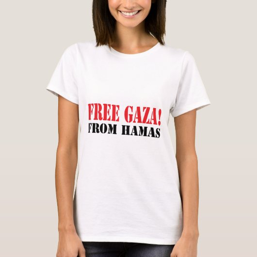 Gratis GAZA van HAMAS T-shirt (Voorkant)
