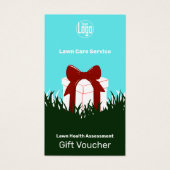 Gratis gazon service cadeaubon Kaart (Voorkant)