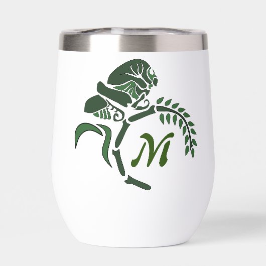 Gratis Geblokte Sprinkhaan Monogram (Achterkant)