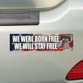 Gratis geboren Bumpersticker zonder verblijf (Op auto)