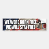 Gratis geboren Bumpersticker zonder verblijf (Voorkant)