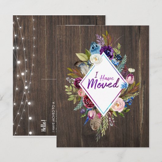 Gratis geest Ik heb Briefkaart verplaatst (Voorkant / Achterkant)