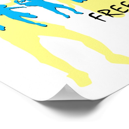 GRATIS GEÏNDEERDE mensen die dansen | John 8:36 Aa Poster (Hoek)