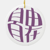 Gratis & gemakkelijk kerstboom keramisch ornament (Achterkant)