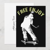 Gratis genieten van Retro Urban Skateboarden Aankondiging (Voorkant / Achterkant)
