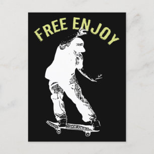 Gratis genieten van Retro Urban Skateboarden Feestdagenkaart