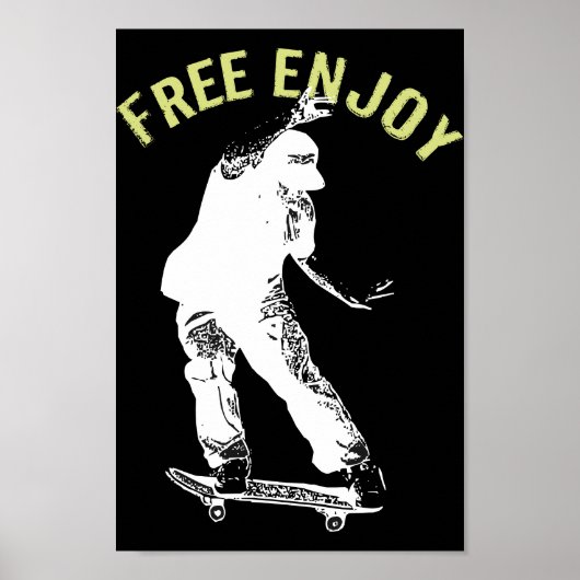 Gratis genieten van Retro Urban Skateboarden Poster (Voorkant)