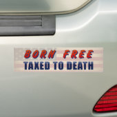 Gratis gepropt tot de dood grappig bumpersticker (Op auto)