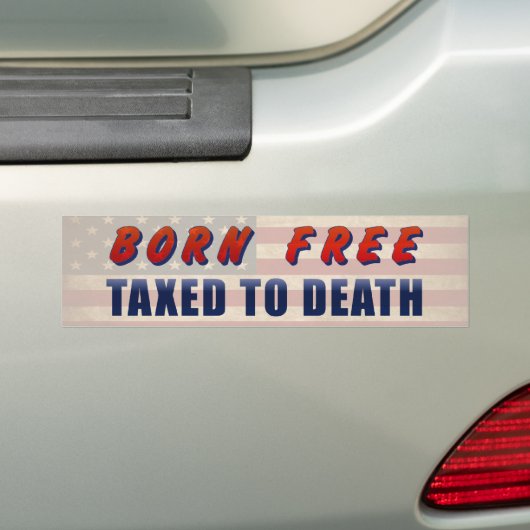 Gratis gepropt tot de dood grappig bumpersticker (Op auto)