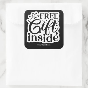 Gratis geschenk in de sticker