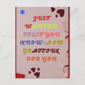 Gratis gewoon omdat Wenskaart VAN KLEINE HAFE Briefkaart (Voorkant)