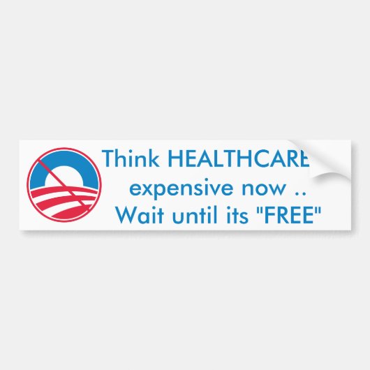 Gratis GEZONDHEIDSZORG Bumpersticker (Voorkant)