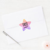Gratis glitterlabel ster sticker (Envelop)