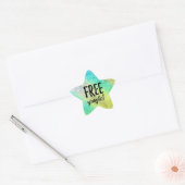 Gratis glitterlabel ster sticker (Envelop)