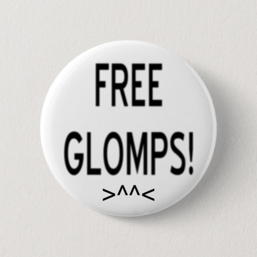 "Gratis Glomps!" Ronde Button 5,7 Cm (Voorkant)