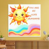 Gratis Golven Zonne Nursery Canvas Afdruk (Insitu (Woonkamer))
