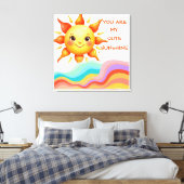 Gratis Golven Zonne Nursery Canvas Afdruk (Insitu (Slaapkamer))