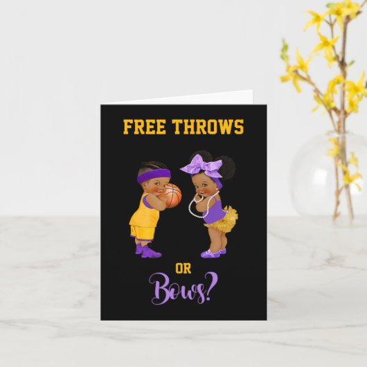 Gratis gooien of bogen basketbal Ba1 Kaart (Gele Bloem)