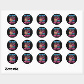 Gratis gooien of roze strikken Geslacht onthullen  Ronde Sticker (Vel)