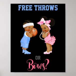 Gratis gooien of strikken Basketbal Baby Poster
