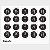 Gratis gooien of strikken Basketbal Baby Ronde Sticker (Vel)
