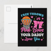 Gratis gooit of roze strikken papa houdt van je briefkaart (Voorkant / Achterkant)